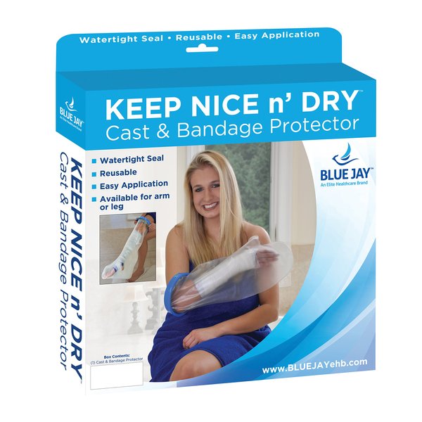 Blue Jay An Elite Healthcare Brand Cast Cover [Short Leg] - Waterproof Bandage Protector | Watertight Seal, Reusable, Easy to Use | Medical Supplies & Equipment