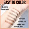 Waterproof Eyebrow Pencil,Ultra-Fine Mechanical Pencil with Spoolie Brush,Eyebrow Pencil Easy to Color,Draws Tiny Brow Hairs and Fills in Sparse Areas,Create Natural Eye Brow,Dark Brown