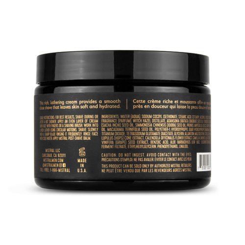 Mistral Shave Cream Tub, Salted Gin, 9 Oz.