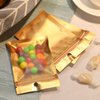150 Packs Polyester Film Zip Lock Bags Aluminum Foil Bags Durable Double-Sided Metallic Foil Polyester Film Flat Bag 7.5 x 12 cm/ 3 x 4.7 Inch (Gold)