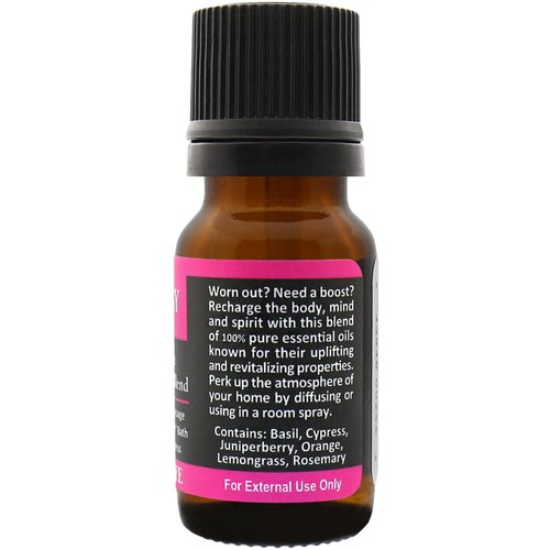 Plantlife Energy Aromatherapy Essential Oil Blend - Straight from The Plant 100% Pure Therapeutic Grade - No Additives or Fillers - Made in California 10 ml