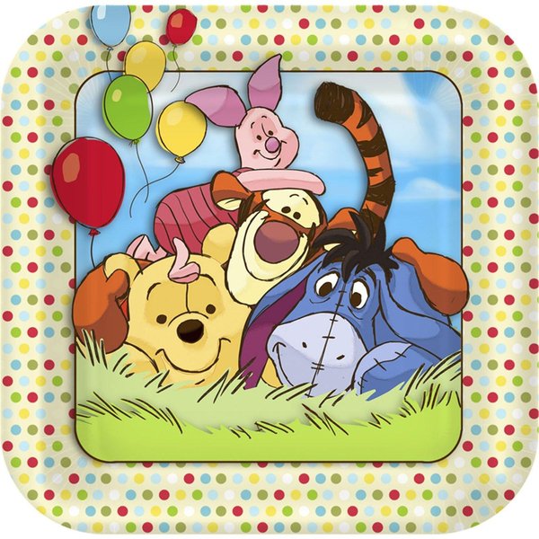 Winnie the Pooh and Pals Small Paper Plates (8ct) by Hallmark