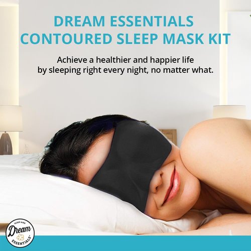 Wild Essentials Sweet Dreams Contoured Sleep Mask Kit with Travel Pouch and Earplugs Set ~ Red