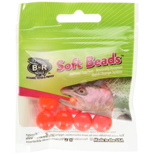 BNR Tackle Soft Beads Red 14mm Artificial Fishing Bait