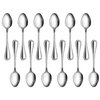New Star Foodservice 58123 Slimline Pattern, 18/0 Stainless Steel, Dinner/Dessert Spoon, 7.25-Inch, Set of 12