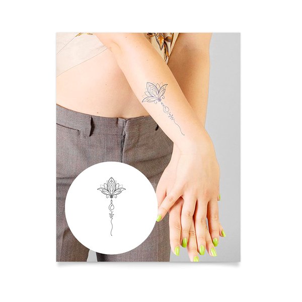 Inkbox Temporary Tattoos, Semi-Permanent Tattoo, One Premium Easy Long Lasting, Water-Resistant Temp Tattoo with For Now Ink - Lasts 1-2 Weeks, New Life, 6 x 3 in