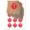 D8 8 Sided Gaming Gamer Dice Critical Role Temporary Tattoo Water Resistant Fake Body Art Set Collection - 15 2" Tattoos (1 Sheet)