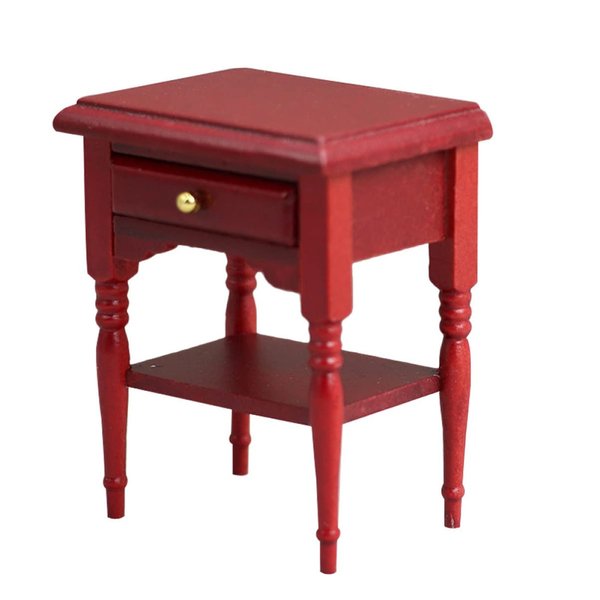 Toyvian Doll House Furniture 1: 12 Scale Vintage Dolls Wooden Dollhouse Furniture Miniature Dollhouse Accessories Miniature Dollhouse Nightstand 1/6 Scale Furniture