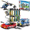 City Police Bank Building Sets, Compatible with Lego Police Bank, Includes Car, Bank, Helicopter, Police Chase Building Blocks Toy Set Gift for Kids 6 Plus Years Old（655 PCS）