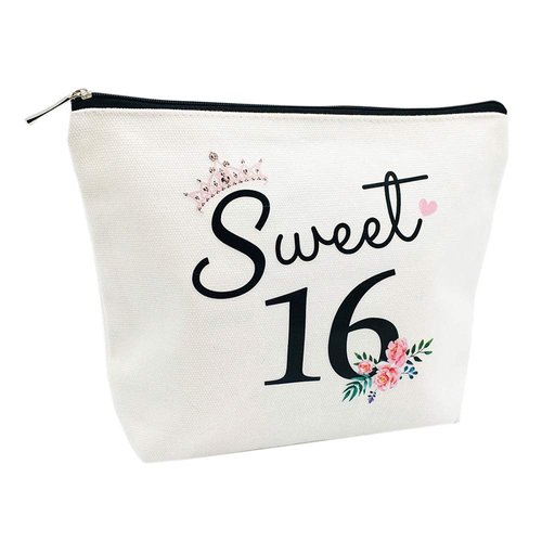 Charmoly Sweet 16 Gifts for Girls 16th Birthday Gifts Ideas 16 Year Old Girls Sweet Sixteen Gifts for Teen Girls Cute Makeup Bag