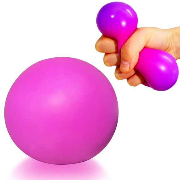 Squishy Dough Ball Fidget Toy (1 Pack) Stretchy Stress Balls, Cute and Soft Color Changing Squeeze Ball, Squishy Ball, Ideal for Teens Anxiety, Autism, ADHD (Purple)