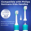 Kids Toothbrush Heads for Philips Sonicare: Soft Electric Replacement Brush Compatible with Phillips 6032/94 6321 6340 6042 6320 6330 Compact Head for Child 3-7, Pink Girl Green Boy 8 Pack
