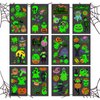65 Pieces Glow Halloween Tattoos for Kids, Luminous Halloween Party Supplies, Glow In Dark Halloween Decorations, Trick or Treat Skeletons, Ghosts, Pumpkins, Witch Temporary Tattoo Stickers