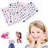 JinPren Cute Nail Art Stickers, 4 Sheets 3D Self Adhesive Cartoon Nail Decals, Acrylic Material, for Women Girls Nail Decoration