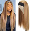 libaute Synthetic Headband Wig Highlight Wig Honey Blonde Straight Wigs with Headband Party Daily Wig Heat Resistant Fiber Wig 30 INCH