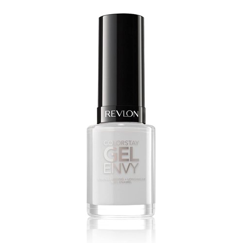 Revlon ColorStay Gel Envy Longwear Nail Polish, with Built-in Base Coat & Glossy Shine Finish, in Black/Grey, 335 Roll The Dice, 0.4 oz