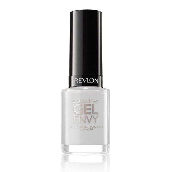 Revlon ColorStay Gel Envy Longwear Nail Polish, with Built-in Base Coat & Glossy Shine Finish, in Black/Grey, 335 Roll The Dice, 0.4 oz