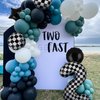40 Inch Checkered Number Balloon 2 Black and White Two Fast Race Car Birthday Balloons Baby Hippie Smile Party Shower Boys 2nd Birthday Race Car Theme Party Decor Supplies 5 Pcs