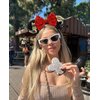 WOVOWOVO Graduation Mouse Ears Headbands for Women Girls Sparkle Bow Hairband for for Graduates Cosplay Costume Party Decorations Gifts Hair Accessory