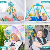 Baby Car Seat Toys for Babies 0-6 Months, Baby Hanging Toys, Baby Toys 0-6-12-18 Months for Stroller Crib Gym or CarSeat, with Teether Rattle & Tummy Time Mirror, Sensory Toys, Boy Girl Gifts
