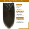 Loxxy Hair Extensions Clip in Human Hair Natural Black #1B Double Weft Brazilian Human Hair Thick Silky Straight Clip in Human Hair Extensions 16 Inch 120g