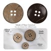 20mm Brown Natural Coconut Shell Buttons 4/5 inch 4 Holes Button Coconut Shell Buttons for Crafts Sewing Wooden Buttons for DIY Crafts 100PCS