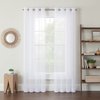 Eclipse Kiara Modern Sheer Voile Light Filtering Grommet Window Curtains for Bedroom (2 Panels), 54 in x 84 in, White