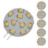 LEDwholesalers G4 Base Disc Type Side-Pin LED Light Bulb with 10xSMD2835 10-30VDC (6-Pack), Warm White 3000K, 1117WWx6