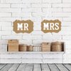 Borsgye 14PCS Just Married Banner Mr and Mrs Wooden Signs Letters Decorations Set Love Foil Balloons Glitter Latex Balloons Reception Sign Garland for Table Decor Bridal Decorations Supplies