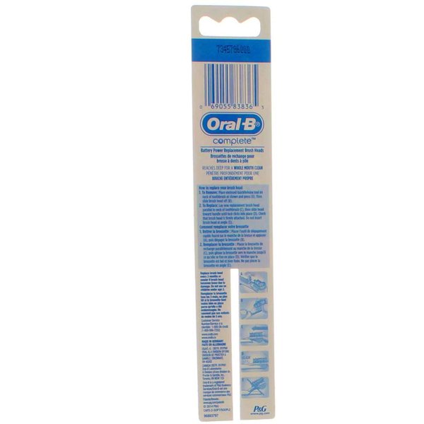 Oral-B Cross Action Power Replacement Brush Heads Soft - 2 pack, Pack of 5
