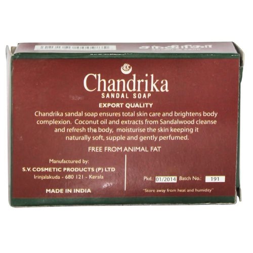 Chandrika Sandal Soap Bar, Coconut Oil and Sandalwood Soap for Men & Women – Cleansing & Moisturizing Face, Bath and Body Wash – Vegan Soap, 2.64 Oz (6 Pack)