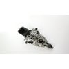 Generic Medium black and silver metal crystal rectangle shaped hair pin alligator clip