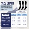 SB SOX 3-Pair Compression Socks (15-20mmHg) for Men & Women – Best Socks for All Day Wear! (XXL, 04 – Solid White)