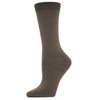 MeMoi Women's Flat-Knit Rayon Blend Crew Socks Military Olive One Size