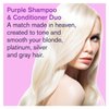 Purple Shampoo & Conditioner For Blonde Hair Duo Set. Removes Brassy Yellow Tones. For Blonde, Platinum, Ash, Silver & Grays. Moisturizes Dry & Damaged Hair. Paraben & Sulfate Free, Cruelty Free & Vegan