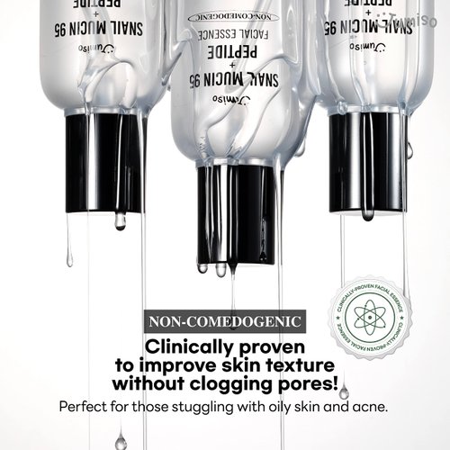 JUMISO Snail Mucin 95% + Peptide Essence 4.73 fl.oz / 140ml | Hydrating Serum with Snail, Face Moisturizer for Dry Skin, Daily Deep Hydration, Korean Skincare