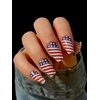 TOUGH GIRLS | Nail Polish Strips | 20 Stylish Strips | Brighter, Thicker, Tougher | Includes Cuticle Stick, Nail File, & Nail Wipes (Stars & Stripes)
