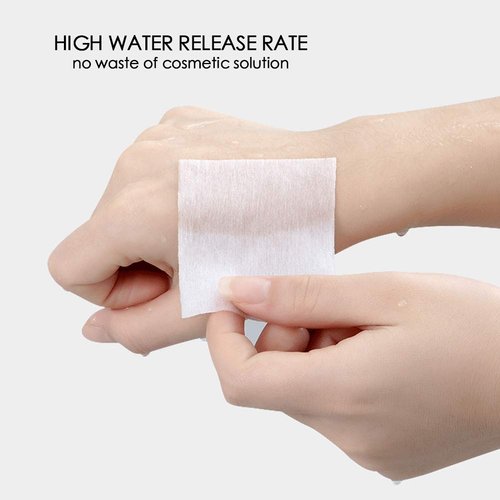 1000PCS Ultra Thin Makeup Remover Cotton Pads Perfect for Face Lips Eyes Nails Polish Makeup Remover Cleansing and Daily Skin Care, Square, Lint