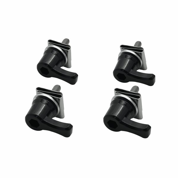 Saddlebag Mounting Hardware Theft Deterrent System Lock Fastener Bolt Nut for Harley Davidson Touring Road King Street Glide Electra Glide Road Glide 92-2022, BLACK-1