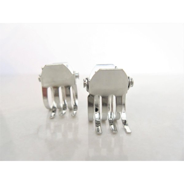 Generic Tiny mini silver tone metal hair claw clip Set E (Clip quantity: 3 clips), 1 Count (Pack of 1)
