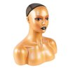 Studio Limited 16" Realistic PVC Mannequin Head with Shoulders Upper Body Female Manikin Head Bust Makeup&Eyelashes Display for Wigs, Hats, Scarves, jewerly (Gold)