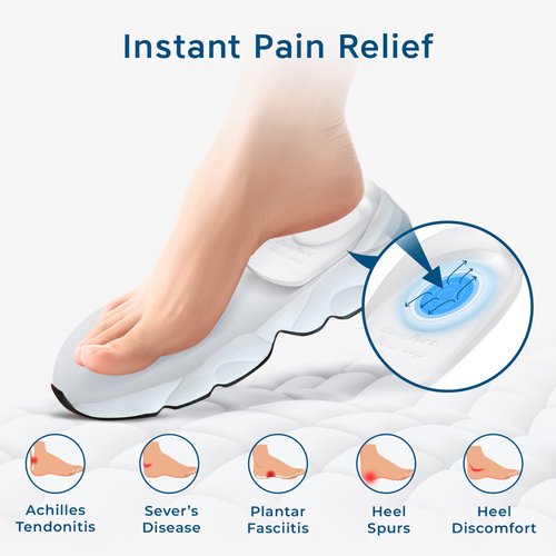 Figly Heel Cushions for Heel Pain Relief (4 Pack) - Heel Spur Relief Products Heel Pads Heel Inserts Women Gel Heel Cups Heel Pain Men Heel Cups Plantar Fasciitis, Heel Supports Heel Pain Shoe