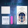 Medium Press on Nails 4th of July Square Fake Nails Red Blue and White False Nails with Stars and Stripes Designs Patriotic Acrylic Nails with Glue Glossy Artificial Nails for Women and Girls 24PCS