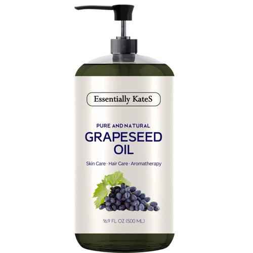 Essentially KateS Grapeseed Oil 16.9 Fl Oz - Pack of 1-100% Pure and Natural and Cold Pressed