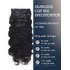 Seamless Clip in Hair Extensions Human Hair,Clip ins Real Human Hair Black Women,Human Hair Clip in Extensions, Body Wave 110g 14 Inch Natural Black Ultra-thin 0.5mm PU Weft,100% Remy Hair Extensions