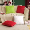 MIULEE Pack of 2 Luxury Faux Fur Throw Pillow Cover Deluxe Winter Decorative Plush Pillow Case Cushion Cover Shell for Sofa Bedroom Car Spring 18x18 Inch Green