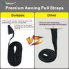 Dulepax RV Awning Pull Straps, 96 Inches Long Straps with Welding Polycord Technology. Universal Patio Awning Pull Straps (1 Units) Black