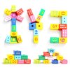 TOP BRIGHT Wooden Lacing Beads for Toddlers, Kids Fine Motor Skills Montessori Toys for 2 Year Old Girls Boys, Threading Toys for Two Year Old Girl Birthday Gifts