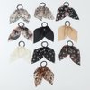10pcs Bow Scrunchies Bow Hair Ties Cute Bow Hair Scarf Scrunchies Flower Bow Hair Elastic Bow Hair Bands Chiffon Cheetah-print Black Scrunchy Pack