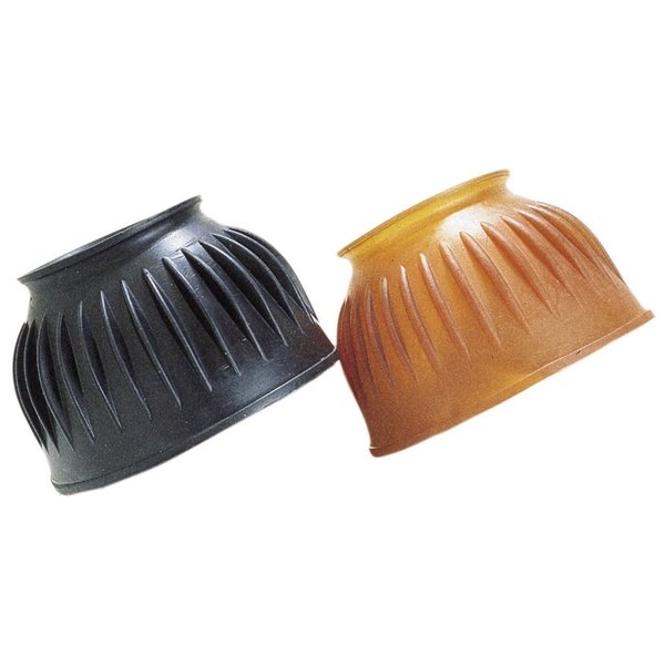 Weatherbeeta Usa Pet Roma Ribbed Rubber Bell Boots Size: Medium, Color: Black